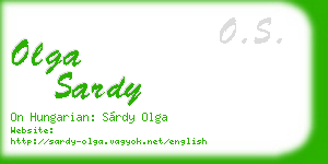 olga sardy business card